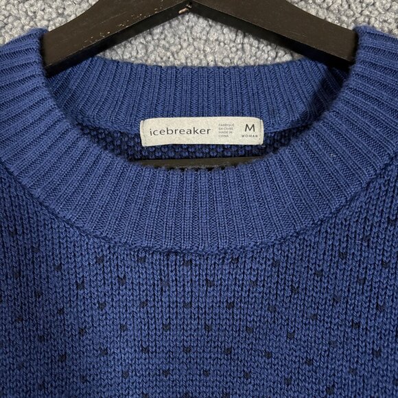 Icebreaker 100% Wool Crewneck Sweater - Women's Size M - Blue - Picture 2 of 9
